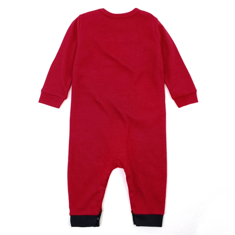 solid baby romper long sleeve red-2