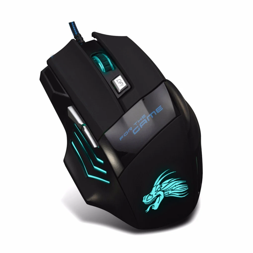 Новое поступление 5500 точек светодиодный дюйм LED оптическая USB Gaming мышь световой проводной 7/6 Кнопка Gamer портативных ПК компьютер мыши