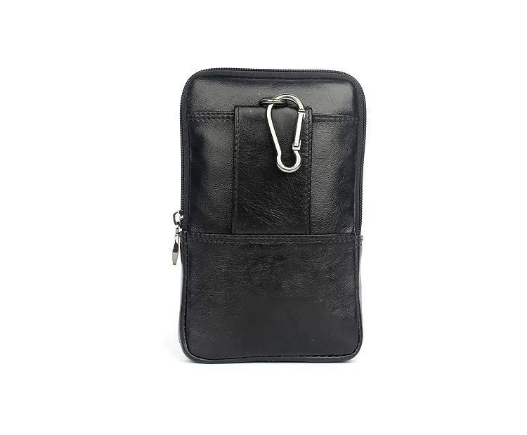 Новинка, натуральная кожа, портативная мини-сумка на пояс, поясная сумка, мужская сумка для мобильного телефона, кошелек для путешествий, маленькая поясная сумка коричневого цвета