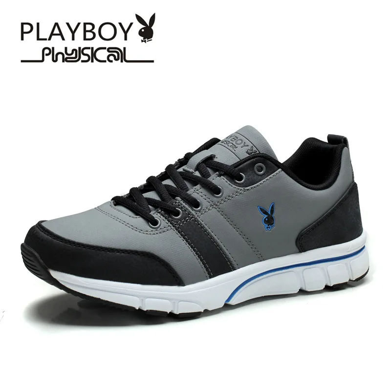 Playboy Мужская зимняя повседневная обувь мужская с круглым носком зимняя обувь для активного отдыха британский стиль обувь больших размеров - Цвет: Темно-серый