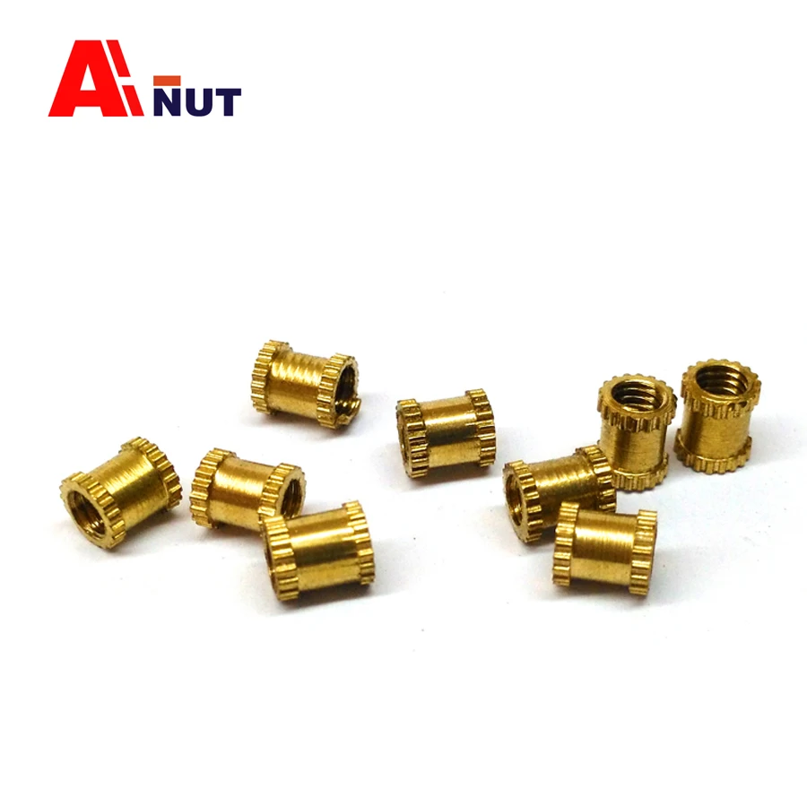 m2 insert nut , brass knurled insert nuts , brass straight knurled nut