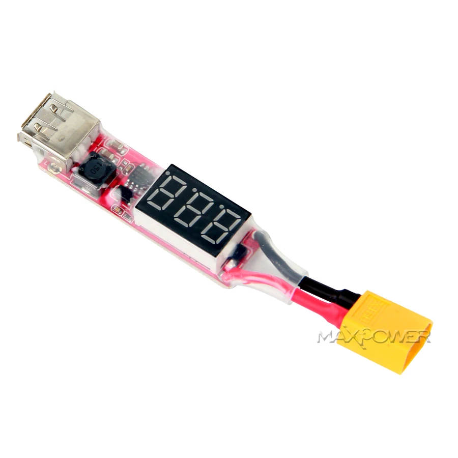 

2S-6S Lipo Battery to Power Bank Adaptor XT60 Plug to USB 5V 2A Charger Converter Adapter for Phone PC