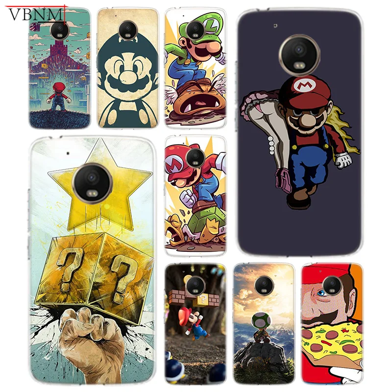 

Super Marios Game Panttern Soft Silicone Case For Motorola G4 Play G5 G5S G6 Plus For MOTO E4 E5 Plus Play Art Customized Cover