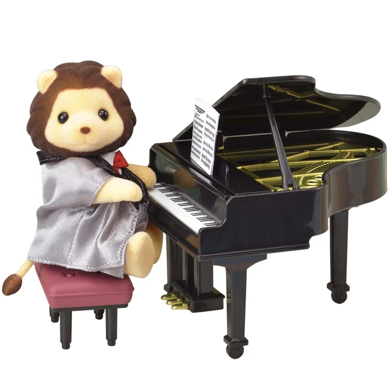 Sylvanian Family Furry Animal Dollhouse фигурка льва пианист рояльный концертный набор подарок для