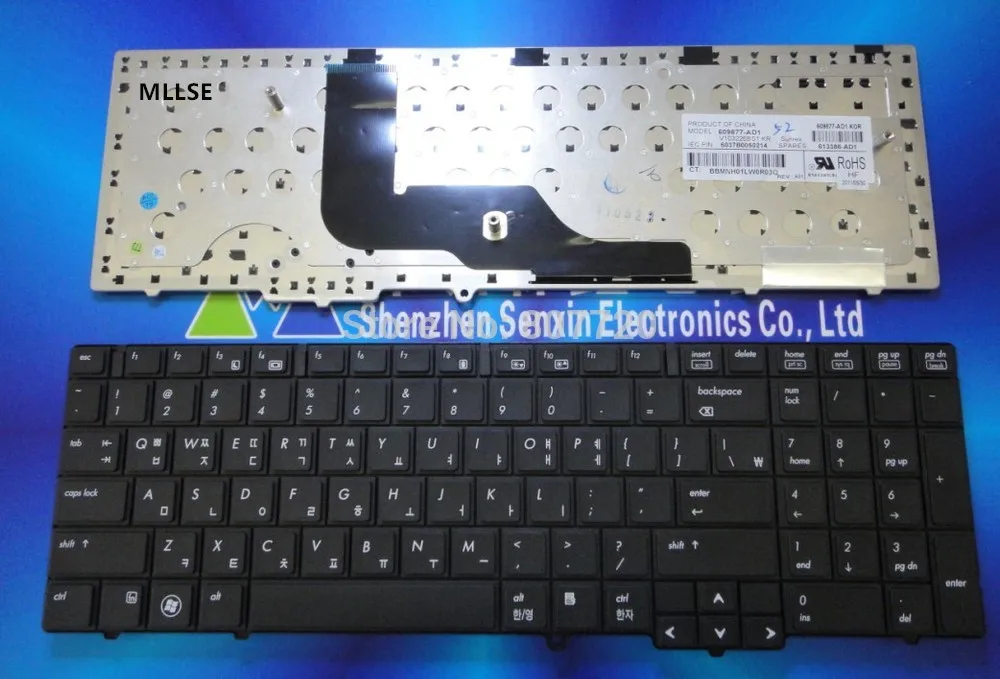 

100% новая и оригинальная KOR, Корейская клавиатура для HP 6540B 6545B 6550B.