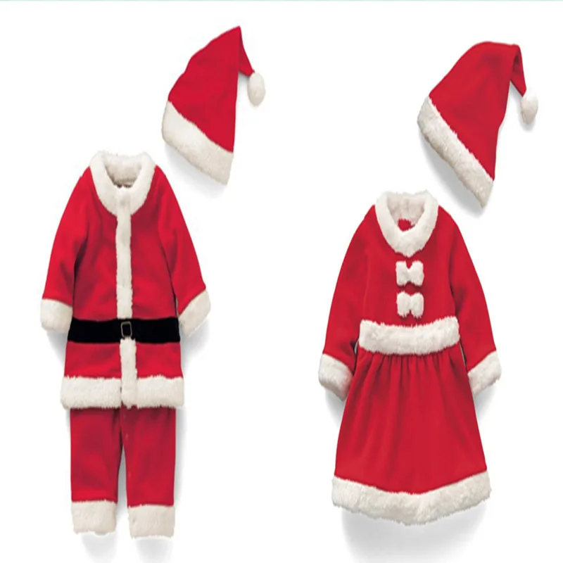 

Fashion Baby Christmas Romper with Hat for Boy Girl Sanda Dress Masquerade Bodysuit Costume Santa Claus Wear 3 sets/lot