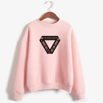 

Fashion Women'S Hoodie Seventeen Album You Make My Day Same Printing O Neck Sweatshirt Kpop Unisex Pullover Fleece Hoodies