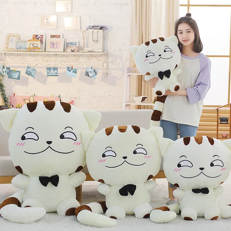 cute big face cat plush toy Korea doll large kawaii fat cats dolls sleeping pillow for girl birthday gift 39inch 100cm DY50305 (8)