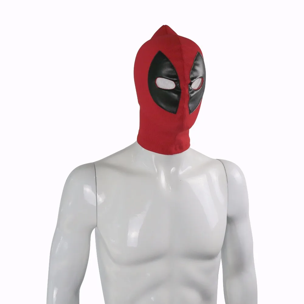 New Marvel Superhero Deadpool Mask Breathable Fabric Faux Leather Full Face Mask Halloween Cosplay Prop (6)