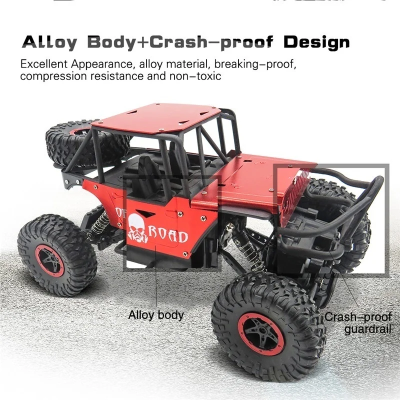 1/18 Rc Car 2.4G Alloy Remote Control Climbing Climber with 4WD Off-road Drift RC Car Toys Kids birthday Gifts 