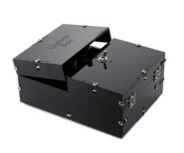 

New Creative Black Useless Box Gags & Practical Jokes Funny Toys Leave Me Alone Box for Girl Friend Gifts