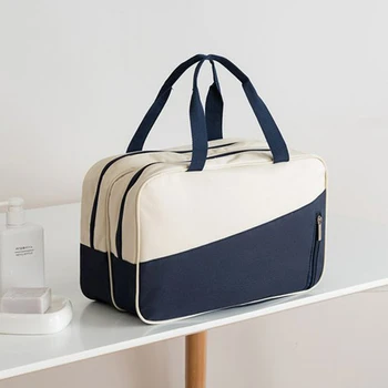

Waterproof Nylon Cosmetic Wash Bags for Travel Storage Bag Dry Wet Separation Handbag Beach Bathing Bag