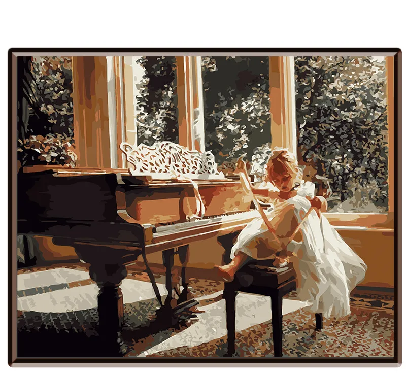 DIY-Dancer-Girl-with-Piano-Oil-paintings-by-numbers-with-frame-unique-craft-drawing-by-hand