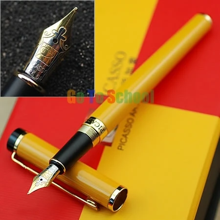 Пионер пионерской серии PICASSO 908 желтая тонкая перьевая ручка с оригинальной коробкой