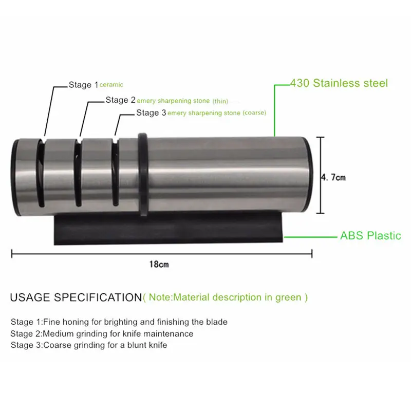 Koop Messenslijper 3 Stadia Professionele Keuken Slijpsteen Machine Messenslijper Tool Tungsten Diamond Keramische Slijpsteen