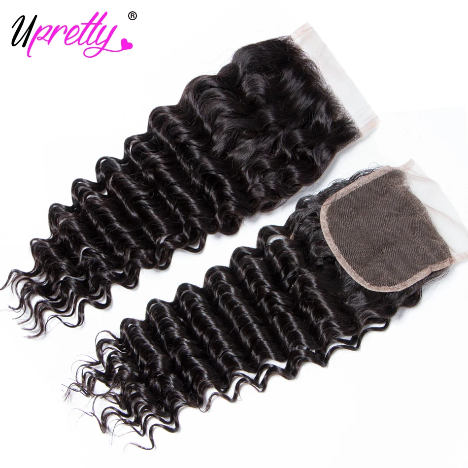 Upretty Hair Brazilian Hair Weave Bundles With Closure 3 Bundle With Lace Closure Remy Human Hair Deep Wave Bundles With Closure Upretty Hair Brazilian Hair Weave Bundles With Closure 3 Bundle With Lace Closure Remy Human Hair Deep Wave Bundles With Closure