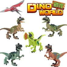 Одна строительных блоков мир Юрского периода T-Rex тираннозавры динозавры Playmobil игрушки для детей