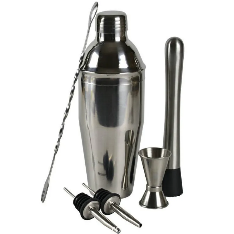 

Stainless Steel Cocktail Shaker Mixer Drink Hawthorn Strainer Ice Mixing Spoon Measure Cup Bartender Bar Tools Kits
