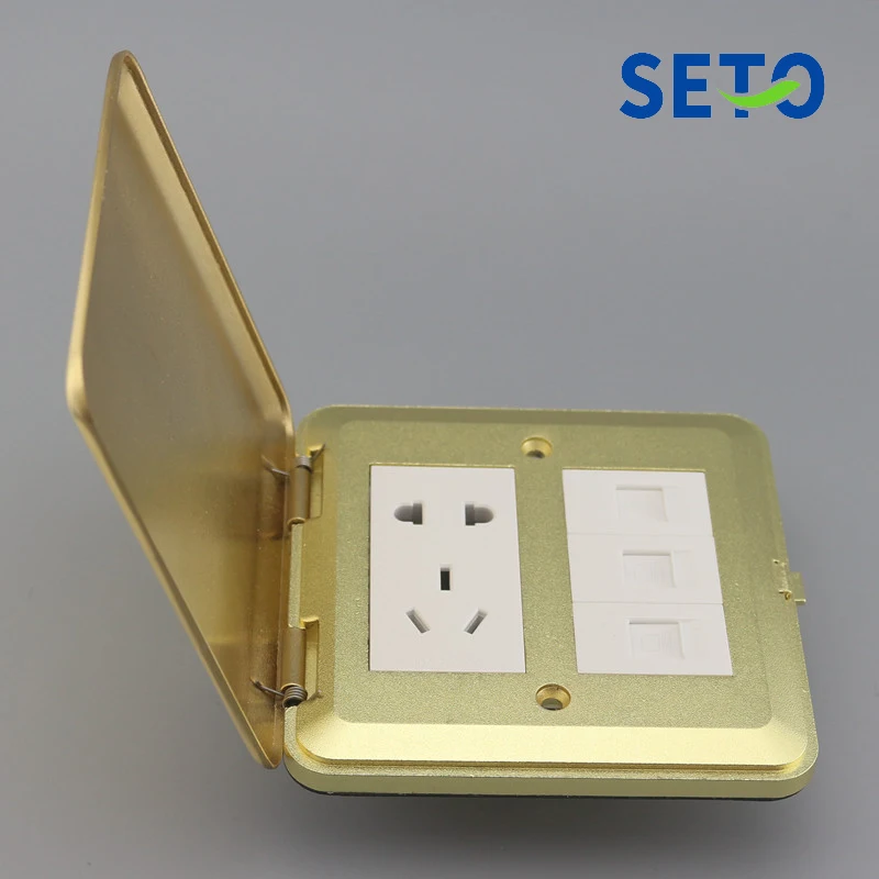 SeTo Pop up Type Floor  Socket Dual Network Cat5e Cat3 