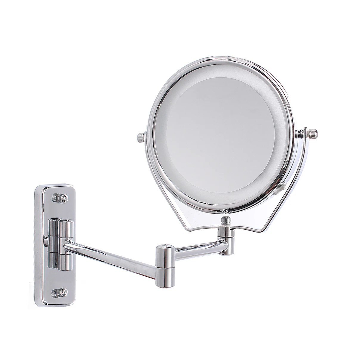 

6 Inch Double Side Led Illuminated Magnifying Bathroom Shaving Shower Mirrors 7x Makeup Cosmetic Mirror Wall Mounted With Light