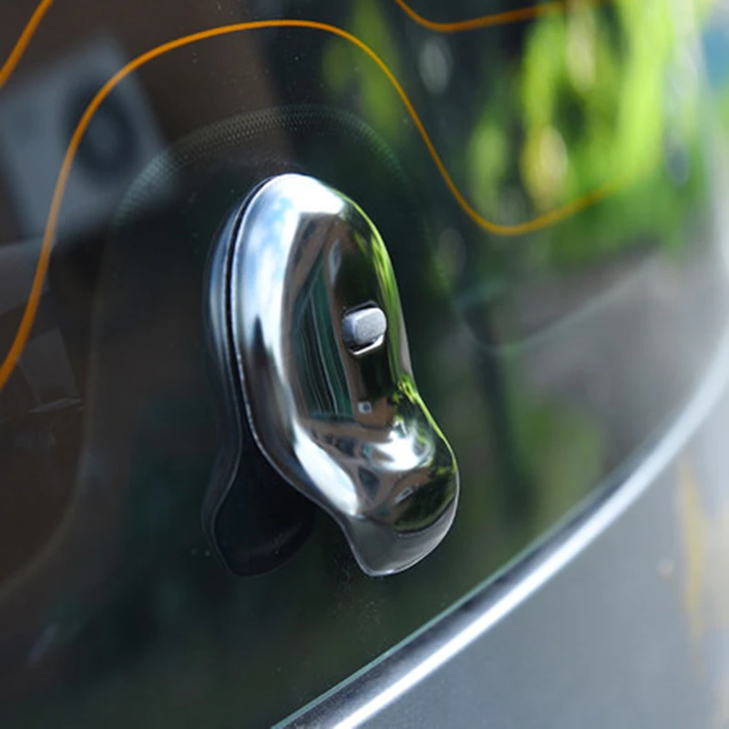 

Stainless steel back box door handle decorative car sticker suitable trunk trim modification accessories for smart fortwo 453