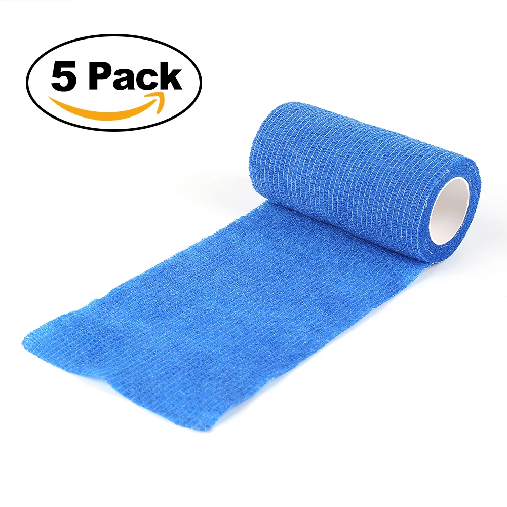 

5 PCS 10cm*5m Self-Adhesive Elastic Bandage First Aid Medical Health Care Treatment Gauze Tape Outdoor Tools Non-woven