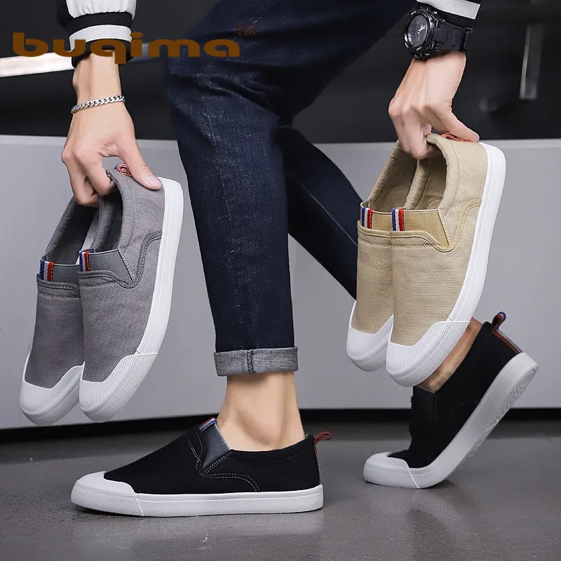 

Buqima 2019 Fashion Board Shoes Portable Men's Canvas Shoes Men's Comfortable Leisure Shoes Spring and Autumn Sports Shoes