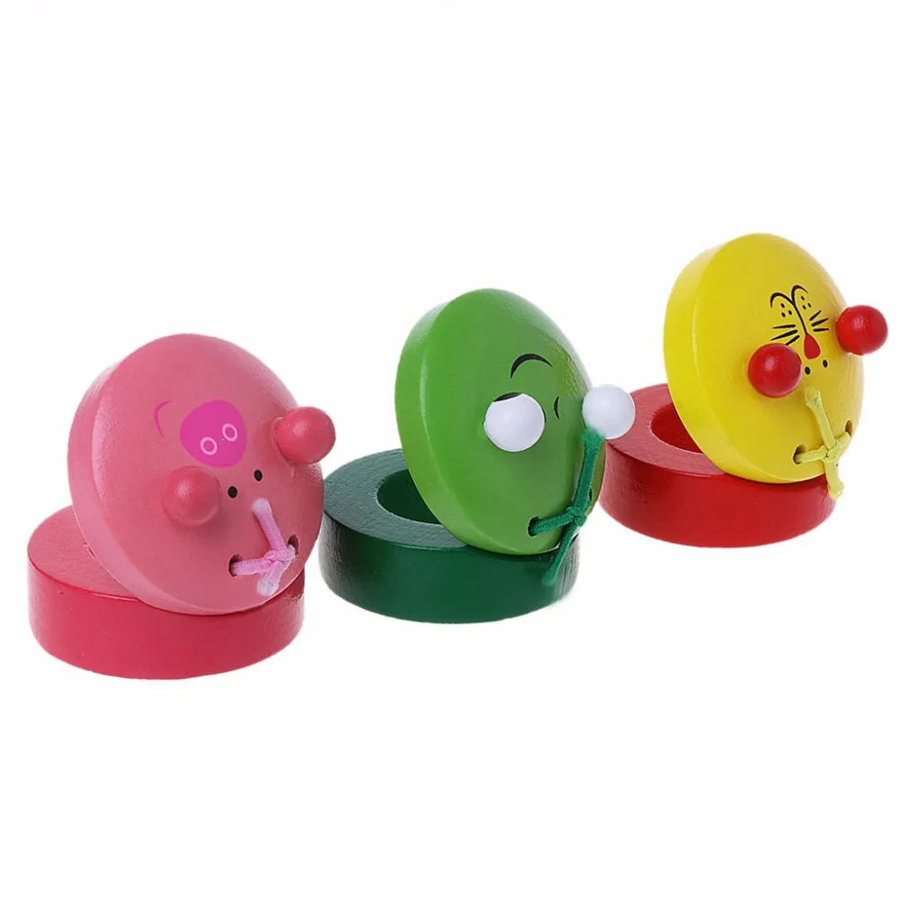

Cute Wooden Cartoon Animal Castanet Early Educational Musical Instrument Toy Kid