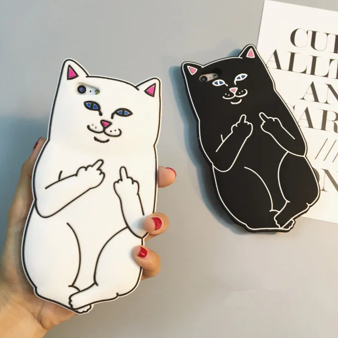 

New Hot Pocket White Cat Soft Silicon Phone Back Cover Phone Case For iPhone 4 4S 5 5S SE 6 6S 7 8 6 Plus 6SPlus X
