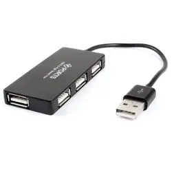 Centechia 15 см высоком Скорость 4 порта USB 2,0 хаб мини ультра-тонкий Splitter кабель адаптера USB хаб для портативных ПК черный/белый Лидер продаж