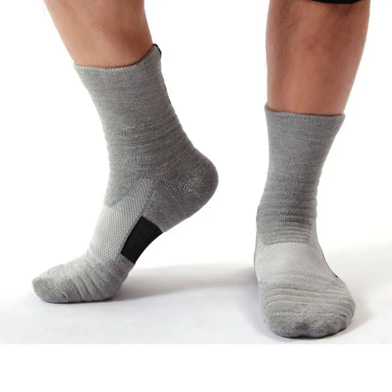 EU size cotton Sport socks men Rushed Thick shock absorption Non slip ...