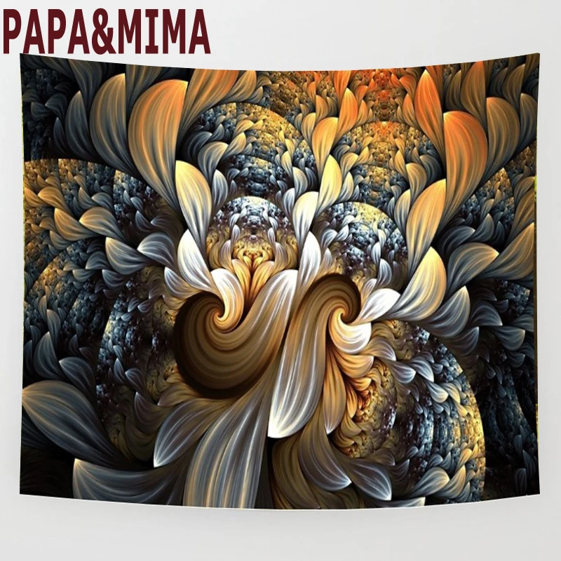 

Papa&Mima Beautiful dreamlike Flowers Pattern Print Wall Tapestry Polyester 148x130cm 58x51inch Carpet Decorative Blankets