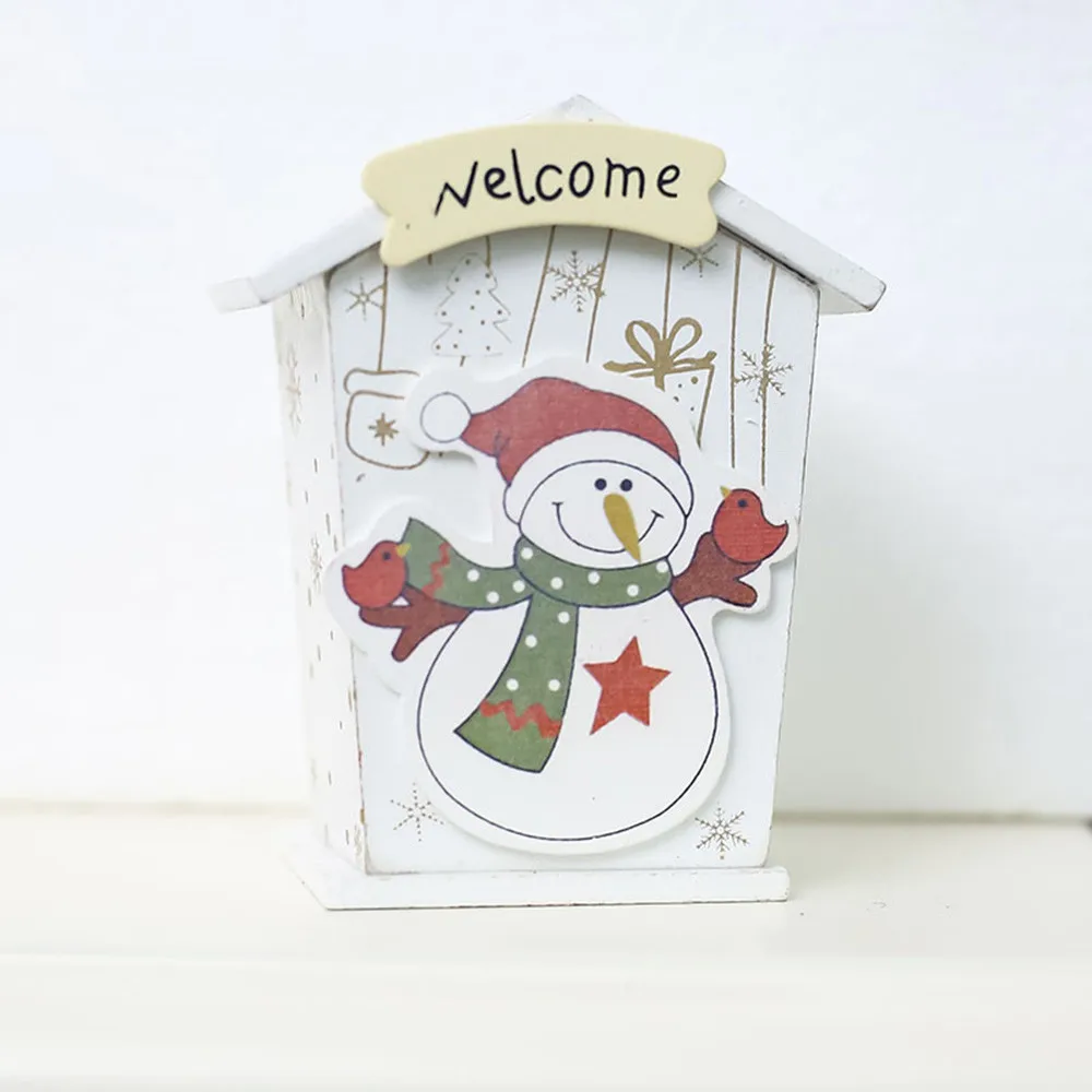 Рождественский подарок, креативная деревянная мультяшная копилка, настольное украшение, деревянная домашняя, Рождественский Декор, копилка, 1030