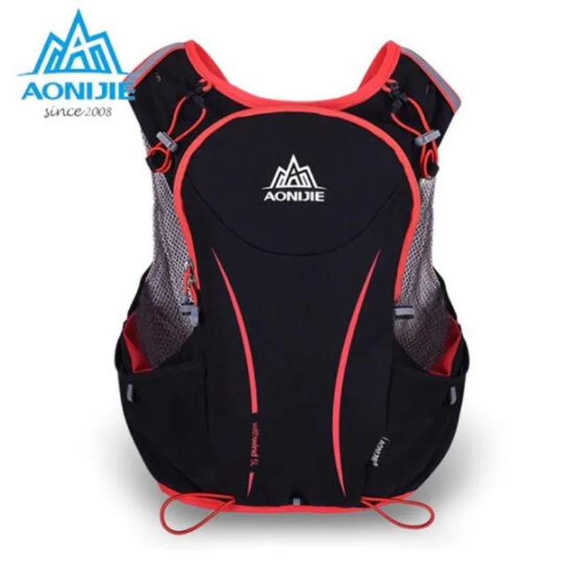 AONIJIE 5L Outdoor Backpack Marathon Vest Pockets Bag for Running Rucksack Cycling Safety Gear With 1.5L Hydration Bladder
