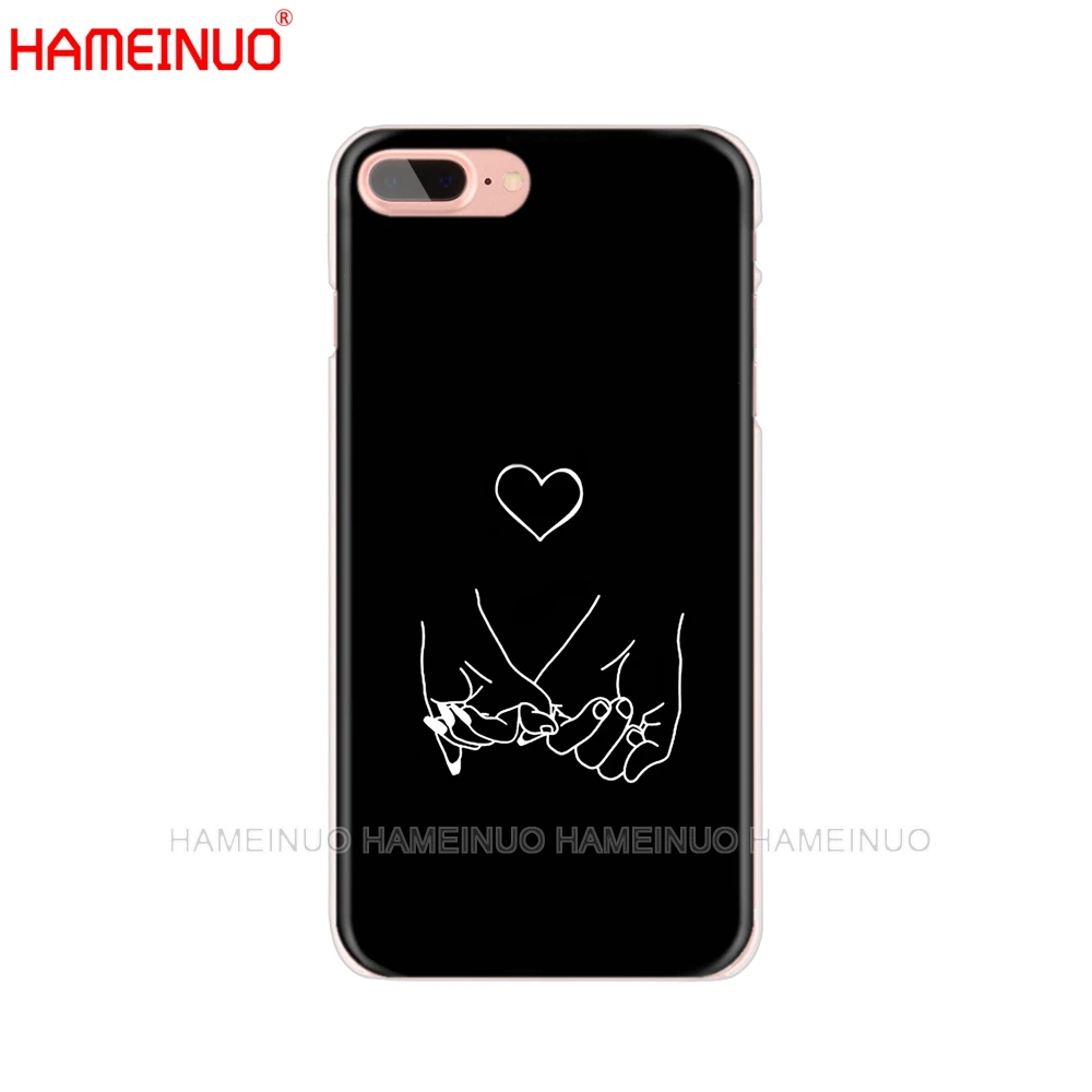 Чехол для мобильного телефона HAMEINUO Art White Line Kiss Love Heart Flower Rose Girl для iphone X 8 7 6 4 4S 5 5S SE 5c 6s plus