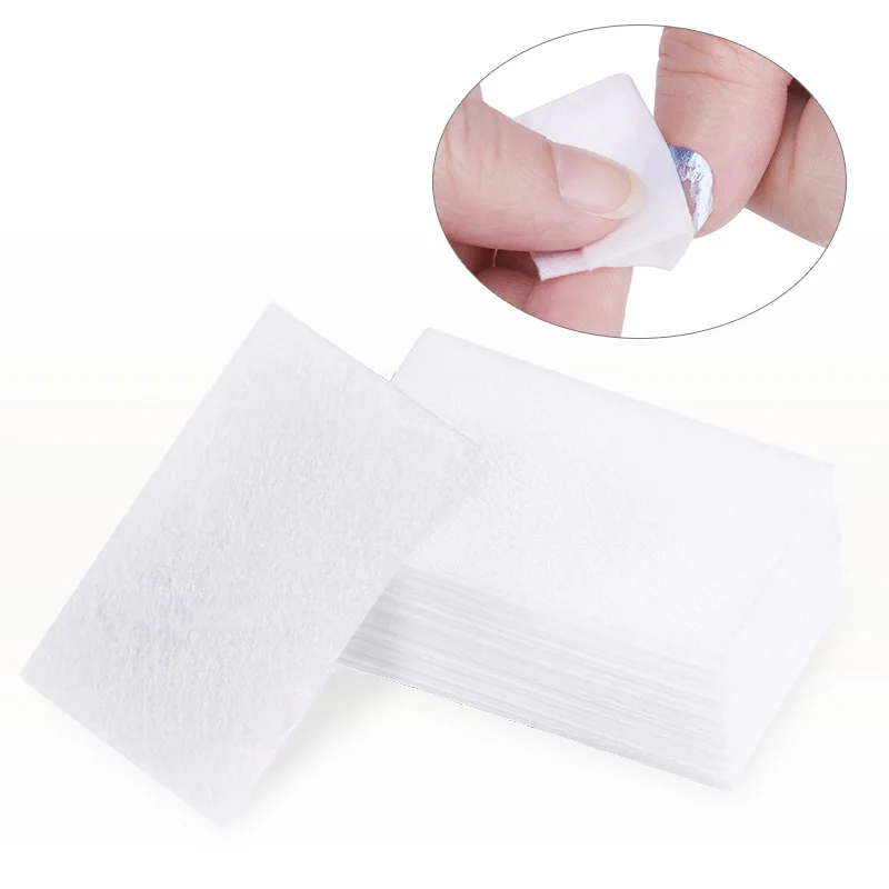 

300Pcs BORN PRETTY Lint-Free Nail Gel Polish Remover Clean Cotton Pads White Wipe Tips Nail Art Manicure Tools UV Gel Polish