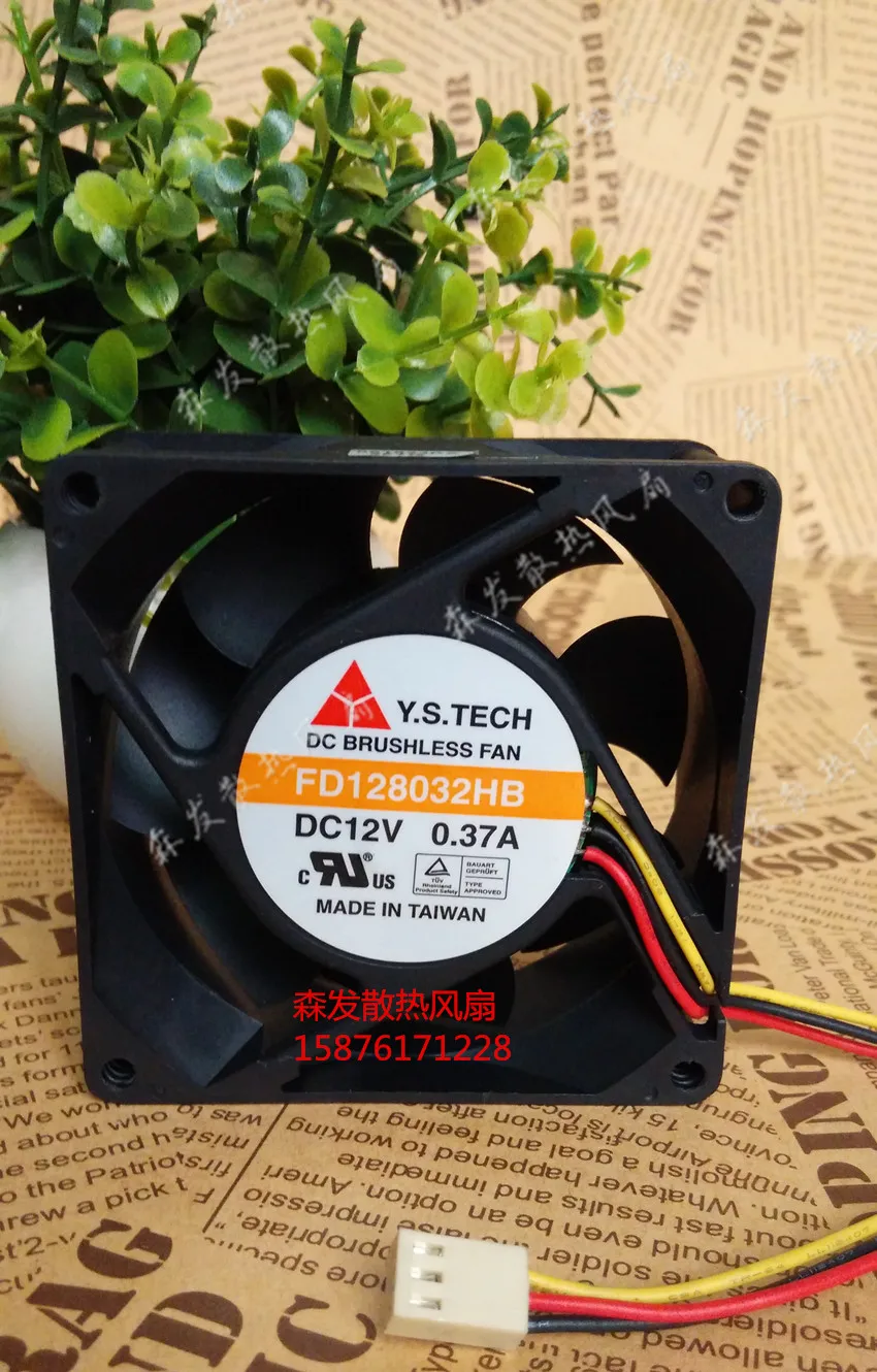 Free shipping Original Y.S.TECH FD128032HB 8032 12V 0.37A 80 * 32MM Double Ball Chassis Cooling Fan | Компьютеры и офис
