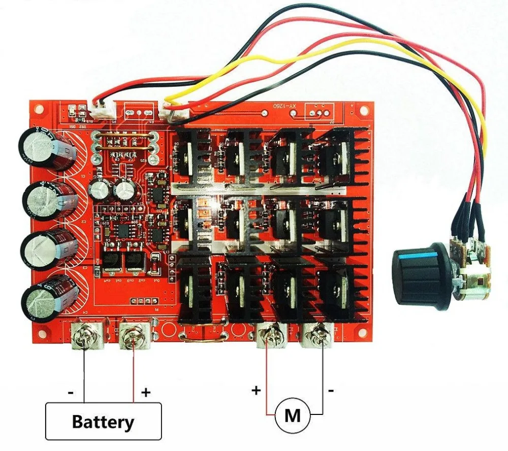 

DC 10-50V 60A Motor Speed Control PWM HHO RC Controller 12V 24V 48V 3000W