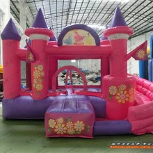 Надувных розовых замок надувной замок для принцессы батут маленький размер надувной комплект для семьи вечерние или детского сада