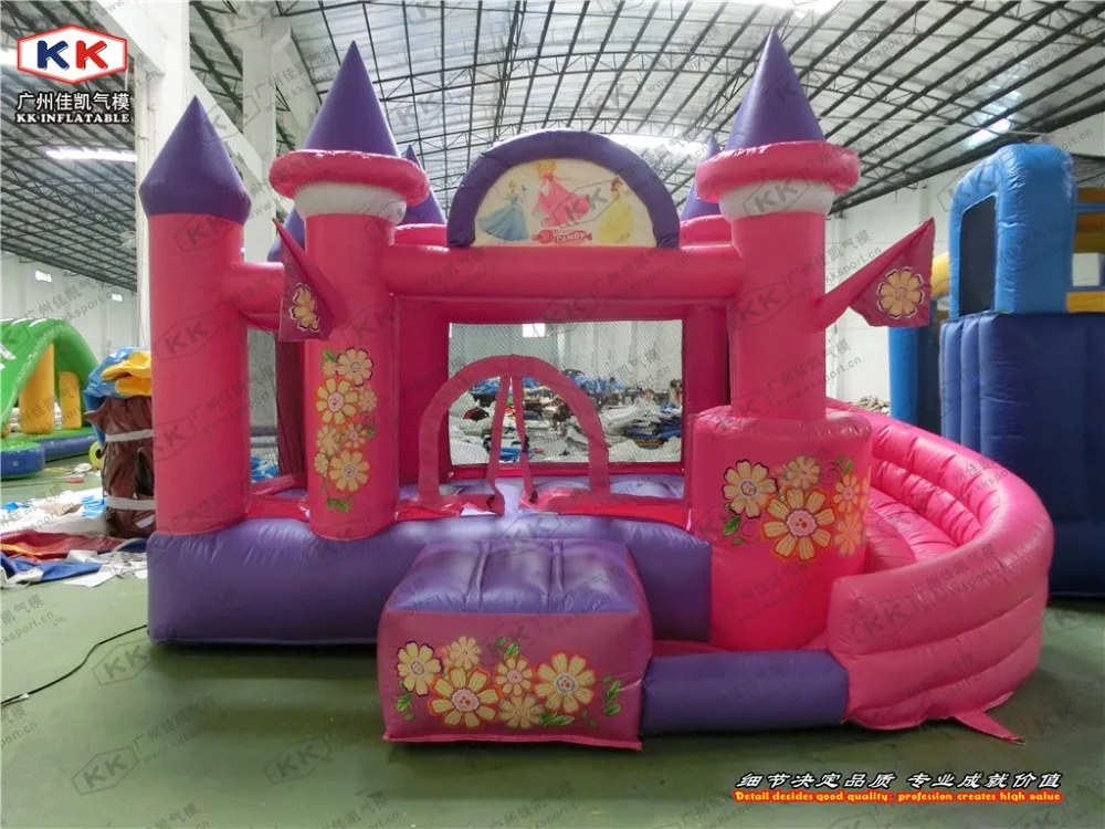 Inflatable Pink Castle Princess Inflatable Castle Bouncer small size inflatable combo for family party or kindergarten