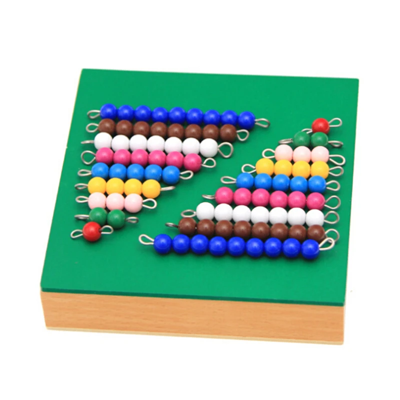 High Quality Montessori Material Mathematics Toys Subtraction Snake Game 12*12*8CM Wooden Box Plastic Colorful Beads Math Toys