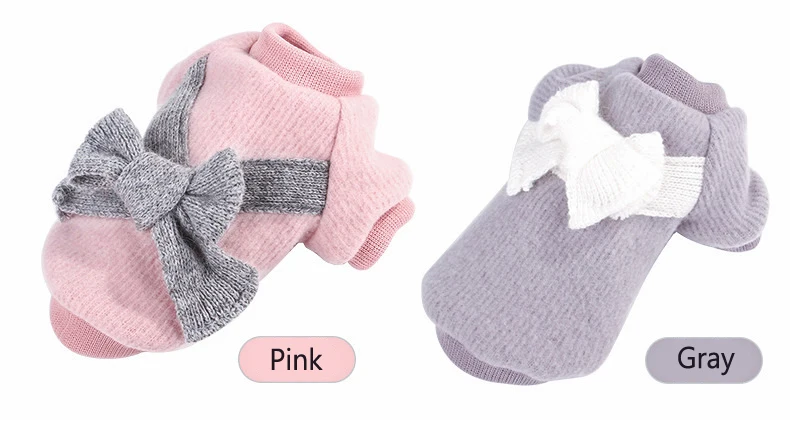 Lovely Pet Coat Four Seasons Bowknot Nap Clothes For Dogs Cats Korean Puppy Chihuahua Kitten Knitted Sweater Soft Breathable (4)