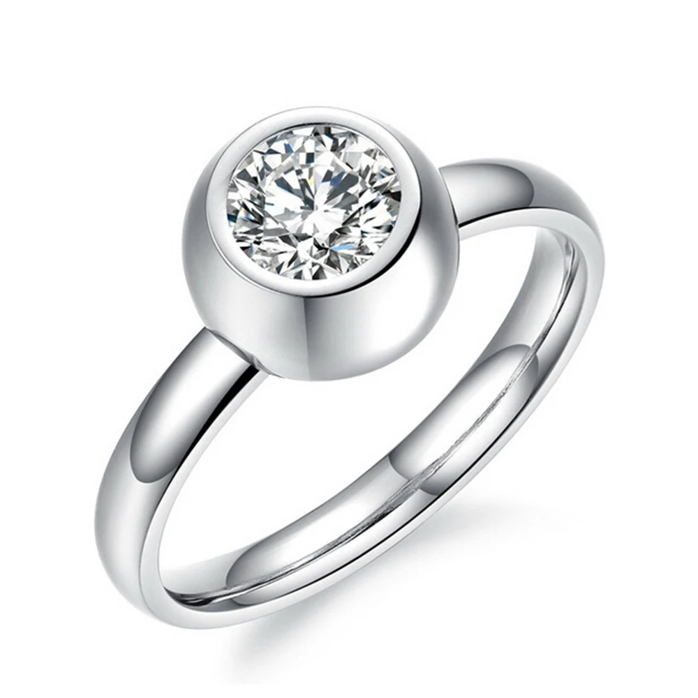 Новое поступление Европа и США съемное Кристальное кольцо оптом титановая сталь ювелирные обручальные кольца для женщин аксессуары для костюма