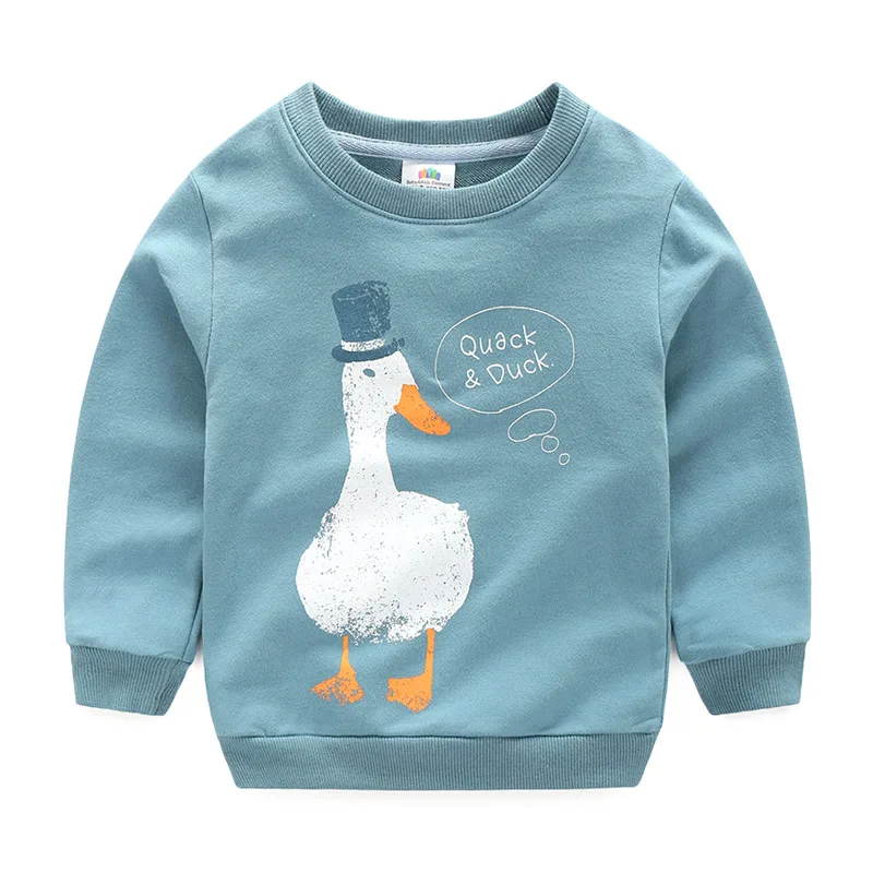 Kaufen 2018 frühling Herbst Korea Stil 2 10 Jahre Alte Kinder Geburtstag Geschenk Langarm Cartoon Animal Print Kinder Baby junge Sweatshirt