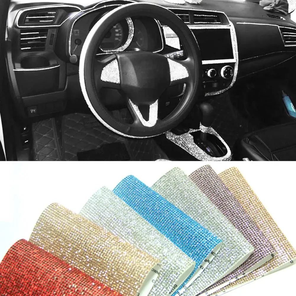 

2mm Rhinestones Bling Shiny DIY Car Vehicle Interior Decorative Decal Sticker