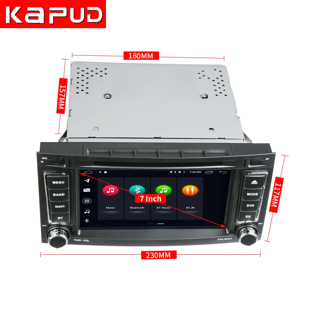 Cheap Kapud Car DVD Player with Buttons Touch Screen Stereo GPS Navi For Volkswagen Touarg with BT/MIC/DAB/OBD/Mirror Link 4
