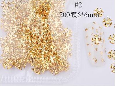 Mixed 3D DIY Hollow Metal Frame For Nail Art Decor Geometry Golden Tips DIY Nail Art Tools Fashion Nail Studs P3R#