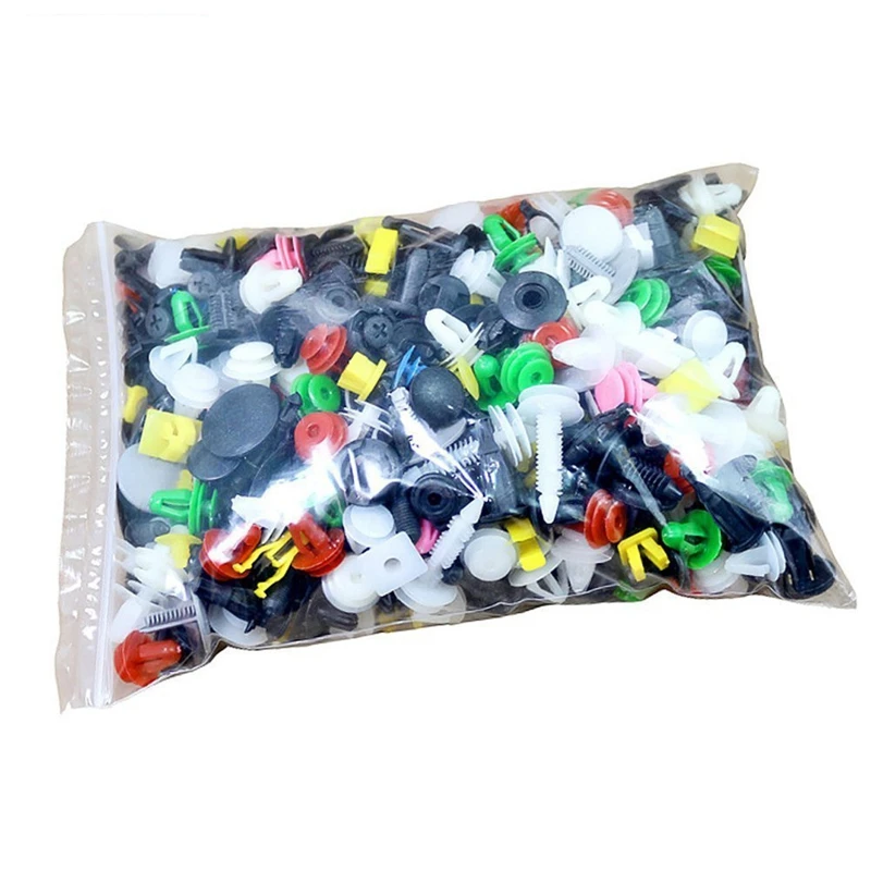 500 Pcs Mixed Color Car SUV Fender Bumper Door Engine Push Rivet Fastener Clips