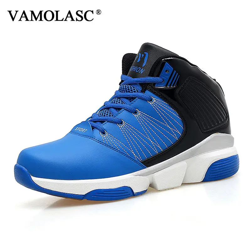 VAMOLASC New Men's Leather Basketball Shoes Waterproof Breathable