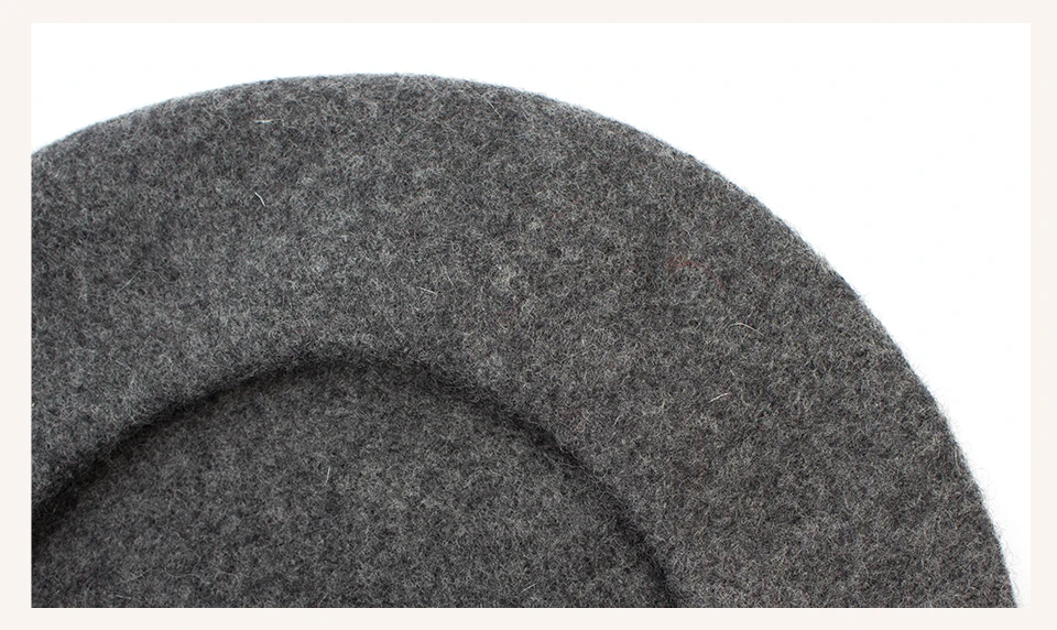 Geebro Женский кашемировый берет шапка новая зимняя Цветочные Стразы вязаная французская Кепка художника Femme простая черная шерсть